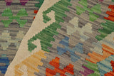 handmade Traditional Kilim, New arrival Rust Gray Hand-Woven RECTANGLE 100% WOOL area rug 3' x 4'