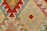 handmade Traditional Kilim, New arrival Gold Blue Hand-Woven RUNNER 100% WOOL area rug 3' x 7'