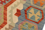 handmade Traditional Kilim, New arrival Rust Blue Hand-Woven RECTANGLE 100% WOOL area rug 9' x 9'