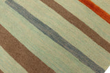 handmade Modern Kilim, New arrival Blue Rust Hand-Woven RECTANGLE 100% WOOL area rug 9' x 12'