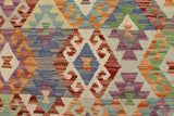 handmade Traditional Kilim, New arrival Rust Blue Hand-Woven RECTANGLE 100% WOOL area rug 8' x 10'