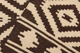 handmade Traditional Kilim, New arrival Beige Brown Hand-Woven RECTANGLE 100% WOOL area rug 5' x 7'