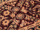 handmade Traditional Nadeem Maroon Blue Hand Knotted RECTANGLE 100% WOOL area rug 9x12