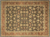handmade Traditional Tabriz Blue Brown Hand Knotted RECTANGLE 100% WOOL area rug 9x12
