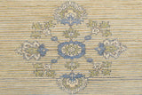 handmade Geometric Kafkaz Chobi Ziegler Beige Blue Hand Knotted RECTANGLE 100% WOOL area rug 5 x 6