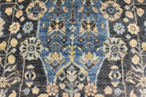 handmade Geometric Kafkaz Chobi Ziegler Gray Blue Hand Knotted RECTANGLE 100% WOOL area rug 4 x 6