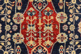 handmade Geometric Kafkaz Chobi Ziegler Blue Tan Hand Knotted RECTANGLE 100% WOOL area rug 4 x 6
