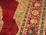 handmade Traditional Kirman Red Tan Hand Knotted RECTANGLE 100% WOOL area rug 9x12