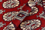handmade Geometric Bokhara Maroon Beige Hand Knotted RECTANGLE 100% WOOL area rug 2x3