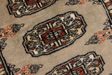 handmade Geometric Bokhara Gray Rust Hand Knotted RECTANGLE 100% WOOL area rug 2x3