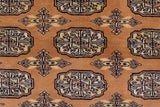 handmade Geometric Bokhara Brown Beige Hand Knotted RECTANGLE 100% WOOL area rug 4x6