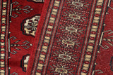 handmade Geometric Bokhara Red Beige Hand Knotted RECTANGLE 100% WOOL area rug 3x12