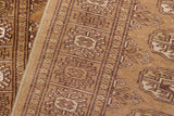 handmade Geometric Bokhara Brown Beige Hand Knotted RECTANGLE 100% WOOL area rug 3x9