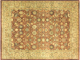 Antique Vegetable Dyed Tabriz Red/Taupe Wool Rug - 9'1'' x 11'8''