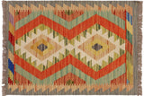 handmade Traditional Kilim, New arrival Gray Beige Hand-Woven RECTANGLE 100% WOOL area rug 2' x 3'