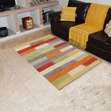 handmade Modern Kilim, New arrival Beige Gray Hand-Woven RECTANGLE 100% WOOL area rug 3' x 5'