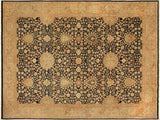 Antique Vegetable Dyed Sultanabad Blue/Tan Wool Rug - 9'1'' x 12'5''