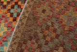 handmade Geometric Balouchi Gray Red Hand Knotted RECTANGLE 100% WOOL area rug 5 x 7