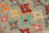 handmade Geometric Balouchi Blue Red Hand Knotted RECTANGLE 100% WOOL area rug 3 x 5