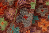 handmade Geometric Balouchi Brown Rust Hand Knotted RECTANGLE 100% WOOL area rug 3 x 5