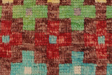 handmade Geometric Balouchi Maroon Blue Hand Knotted RECTANGLE 100% WOOL area rug 3 x 5