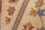 handmade Traditional Kafkaz Beige Rust Hand Knotted RUNNER 100% WOOL area rug 3 x 5