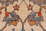 handmade Traditional Kafkaz Beige Red Hand Knotted RUNNER 100% WOOL area rug 3 x 5