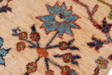 handmade Transitional Kafkaz Beige Rust Hand Knotted RUNNER 100% WOOL area rug 3 x 5
