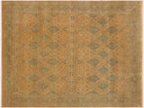 handmade Traditional Brown Green Hand Knotted RECTANGLE 100% WOOL area rug 9x12