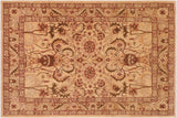 Classic Ziegler Glenna Tan Red Hand-Knotted Wool Rug - 8'1'' x 9'11''