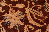 handmade Traditional Kafkaz Chobi Ziegler Brown Blue Hand Knotted RECTANGLE 100% WOOL area rug 8 x 11