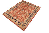 handmade Traditional Kafkaz Chobi Ziegler Rust Blue Hand Knotted RECTANGLE 100% WOOL area rug 8 x 10