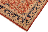 handmade Traditional Kafkaz Chobi Ziegler Rust Blue Hand Knotted RECTANGLE 100% WOOL area rug 8 x 10