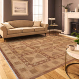 handmade Transitional Kafkaz Chobi Ziegler Beige Brown Hand Knotted RECTANGLE 100% WOOL area rug 8 x 10