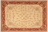 Oriental Ziegler Christi Beige Rust Hand-Knotted Wool Rug - 8'0'' x 10'2''