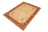 handmade Transitional Kafkaz Chobi Ziegler Beige Rust Hand Knotted RECTANGLE 100% WOOL area rug 8 x 10