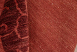 Handmade Kafakz Chobi Ziegler Modern Contemporary Red Burgundy Hand Knotted Rectangel Hand Knotted 100% Vegetable Dyed wool area rug 8 x 10