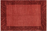 Eclectic Ziegler Luella Red Burgundy Hand-Knotted Wool Rug - 8'4'' x 9'6''