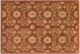 Classic Ziegler Dominiqu Brown Tan Hand-Knotted Wool Rug - 8'1'' x 9'10''