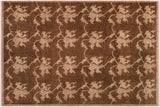 Oriental Ziegler Jeannine Brown Beige Hand-Knotted Wool Rug - 7'11'' x 9'9''