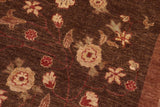handmade Transitional Kafkaz Chobi Ziegler Brown Tan Hand Knotted RECTANGLE 100% WOOL area rug 8 x 10