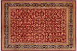 Bohemien Ziegler Ivy Red Blue Hand-Knotted Wool Rug - 7'8'' x 9'9''