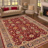 handmade Traditional Kafkaz Chobi Ziegler Red Blue Hand Knotted RECTANGLE 100% WOOL area rug 9 x 13