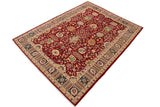 handmade Traditional Kafkaz Chobi Ziegler Red Blue Hand Knotted RECTANGLE 100% WOOL area rug 9 x 13