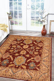 handmade Traditional Kafkaz Red Tan Hand Knotted RECTANGLE 100% WOOL area rug 8x10