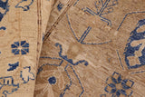 handmade Transitional Kafkaz Chobi Ziegler Tan Blue Hand Knotted RECTANGLE 100% WOOL area rug 8 x 10