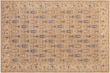 Boho Chic Ziegler Lilly Tan Blue Hand-Knotted Wool Rug - 8'4'' x 10'4''