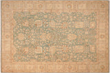 Classic Ziegler Glayds Green Tan Hand-Knotted Wool Rug - 7'10'' x 9'10''