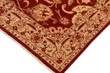handmade Traditional Kafkaz Chobi Ziegler Red Tan Hand Knotted RECTANGLE 100% WOOL area rug 8 x 10