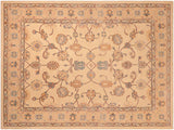 handmade Transitional Antique Beige Blue Hand Knotted RECTANGLE 100% WOOL area rug 8x10